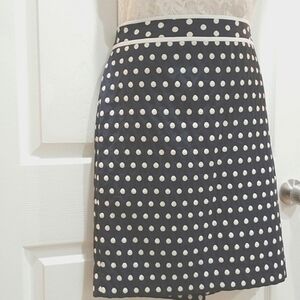 NWT midnight blue retro polka dot Sexy Librarian pencil Sz 12 The Limited